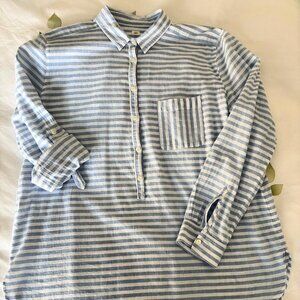 The Limited blue and white striped "softened" shirt. Misses Large